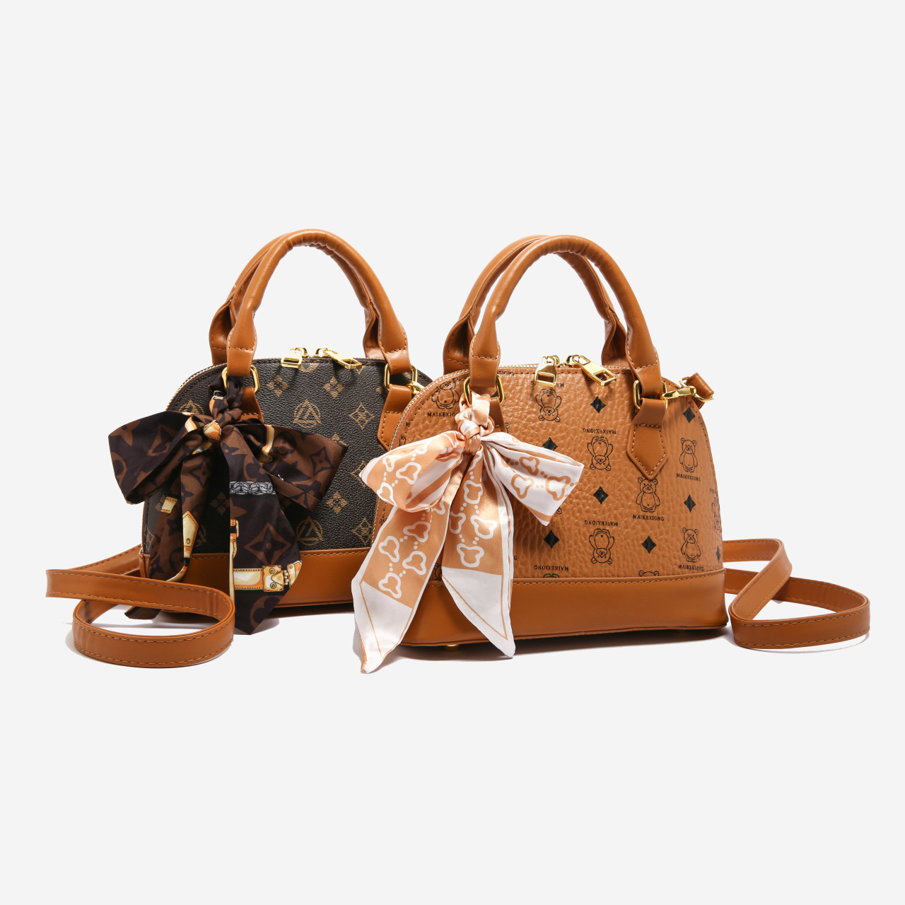 Cross border new retro printed handbag for women, high-end and fashionable single shoulder crossbody bag, versatile shell bag for women Cross border new retro printed handbag for women, high-end and fashionable single shoulder crossbody bag, versatile shell bag for women