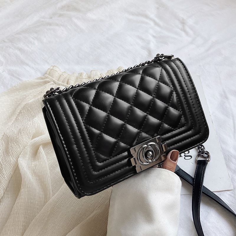 Advanced Western Style Bag Women's Bag 2026 New Small Fragrant Style Ling Grid Chain Bag Fashion Versatile Single Shoulder Crossbody Bag