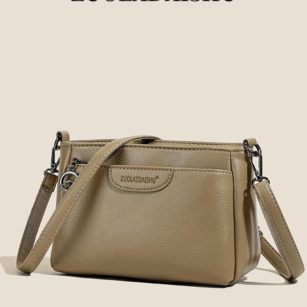 Simple women's bag shoulder bag 2024 new fashion mom small square bag Korean version trendy solid color PU handheld diagonal cross bag Simple women's bag shoulder bag 2024 new fashion mom small square bag Korean version trendy solid color PU handheld diagonal cross bag