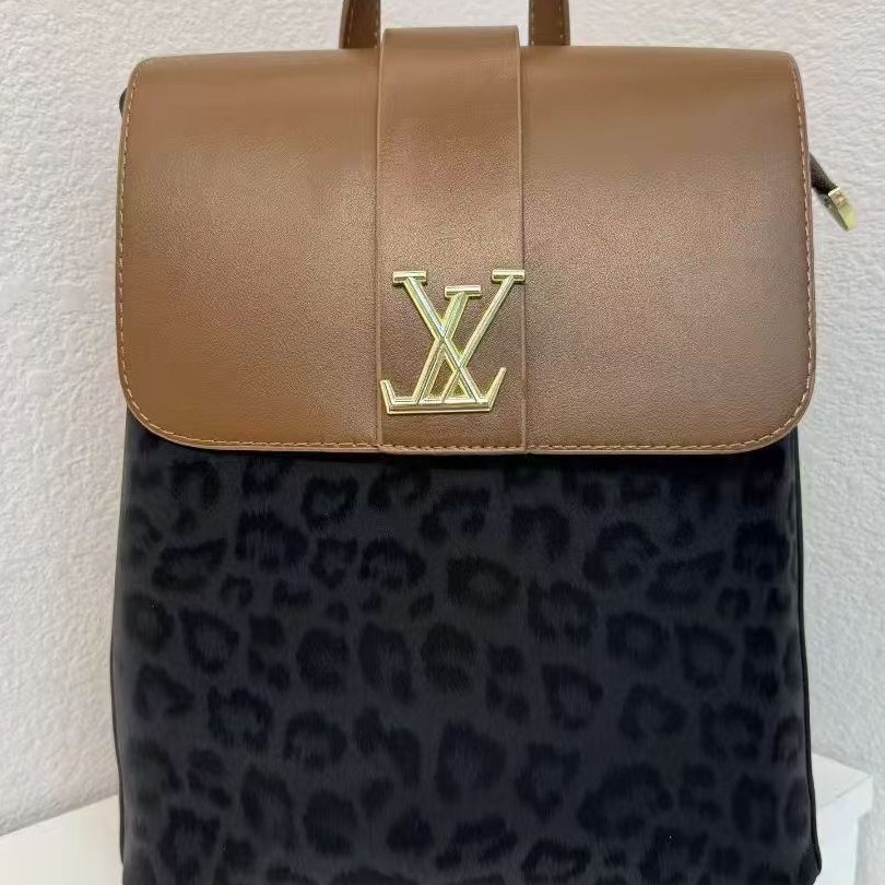 New color blocking backpack 2025 large capacity fashionable versatile casual bag European and American retro multi-purpose backpack shoulder bag