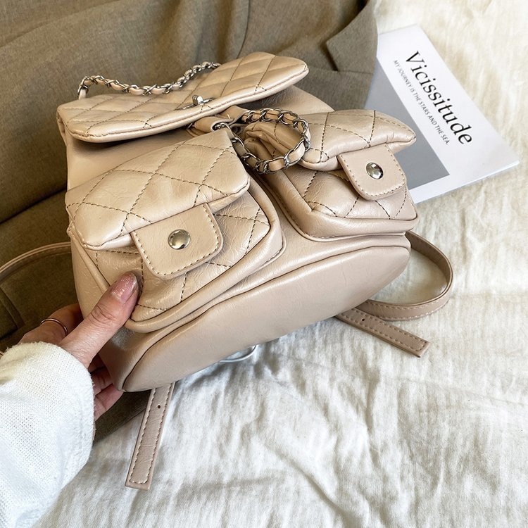 Korean niche mini chain lightweight small backpack for women 2026 new student commuting backpack, small fragrant style bag Korean niche mini chain lightweight small backpack for women 2026 new student commuting backpack, small fragrant style bag