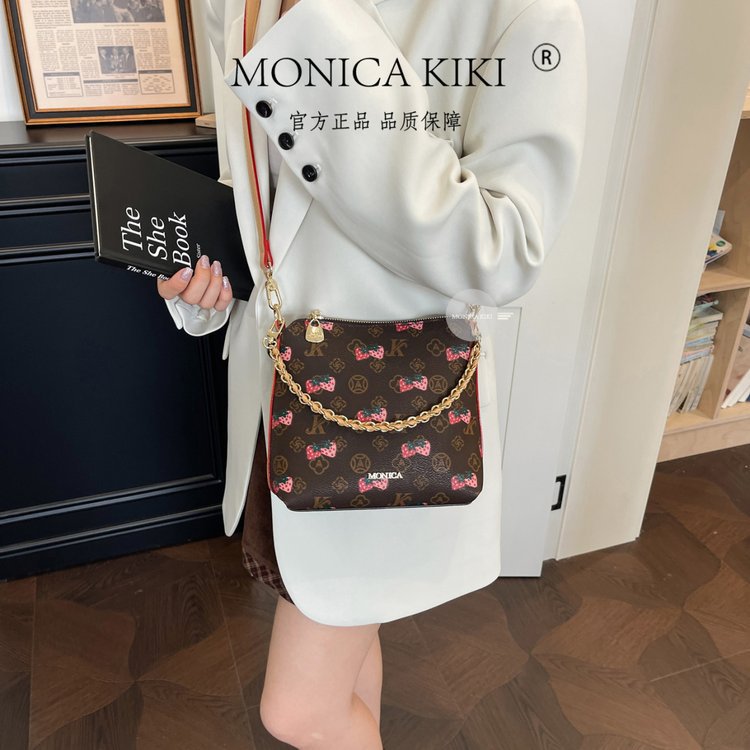 2026 Autumn New Women's Small Square Bag Zipper Closed Print Design Universal Edition