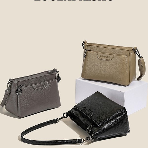 Simple women's bag shoulder bag 2024 new fashion mom small square bag Korean version trendy solid color PU handheld diagonal cross bag