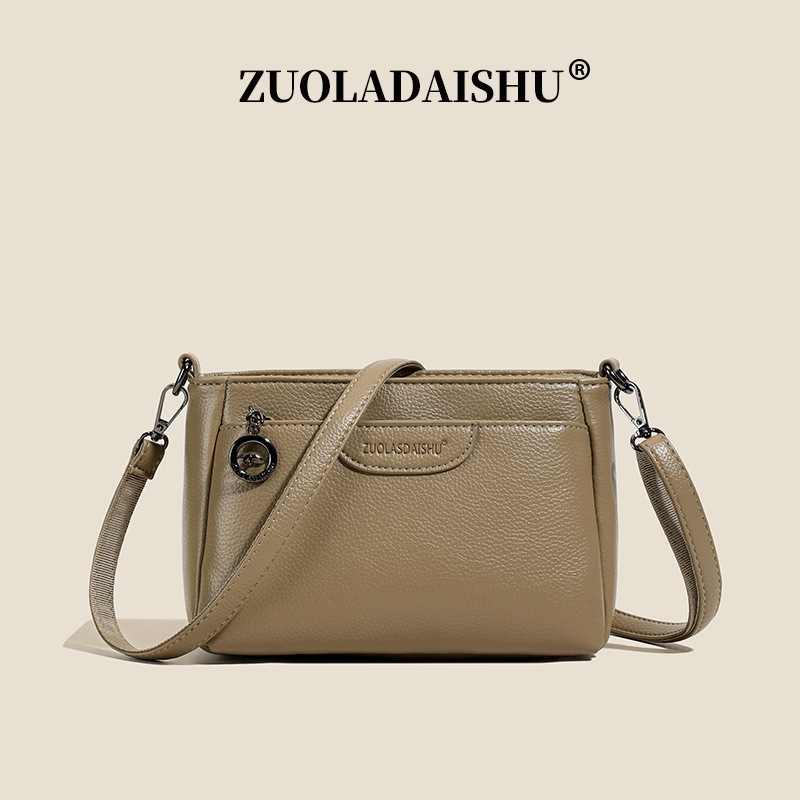 Simple women's bag shoulder bag 2024 new fashion mom small square bag Korean version trendy solid color PU handheld diagonal cross bag Simple women's bag shoulder bag 2024 new fashion mom small square bag Korean version trendy solid color PU handheld diagonal cross bag