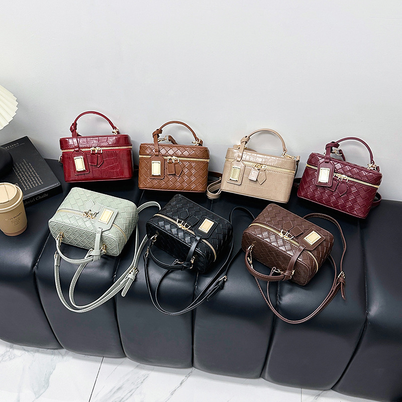 Bags Cross border Box Bag 2026 New Women's Bag Woven Bag Handbag Foreign Trade Single Shoulder Diagonal Cross Bag Small Square Bag