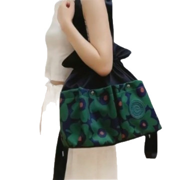 Korean style women's backpack with drawstring design, hand-held commuting bag, high aesthetics, fashionable and casual shoulder bag, foreign trade Korean style women's backpack with drawstring design, hand-held commuting bag, high aesthetics, fashionable and casual shoulder bag, foreign trade