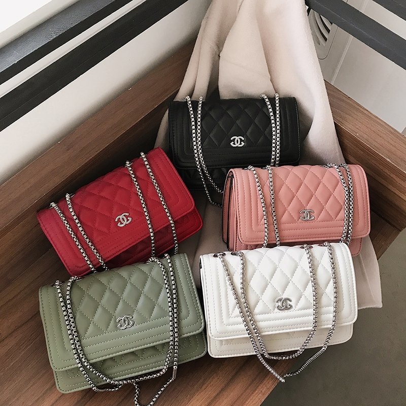 Commuting Fashion Simple Chain Underarm 2026 New Cross border Small Fragrant Style Ling Grid Chain Shoulder Cross Shoulder Small Square Bag