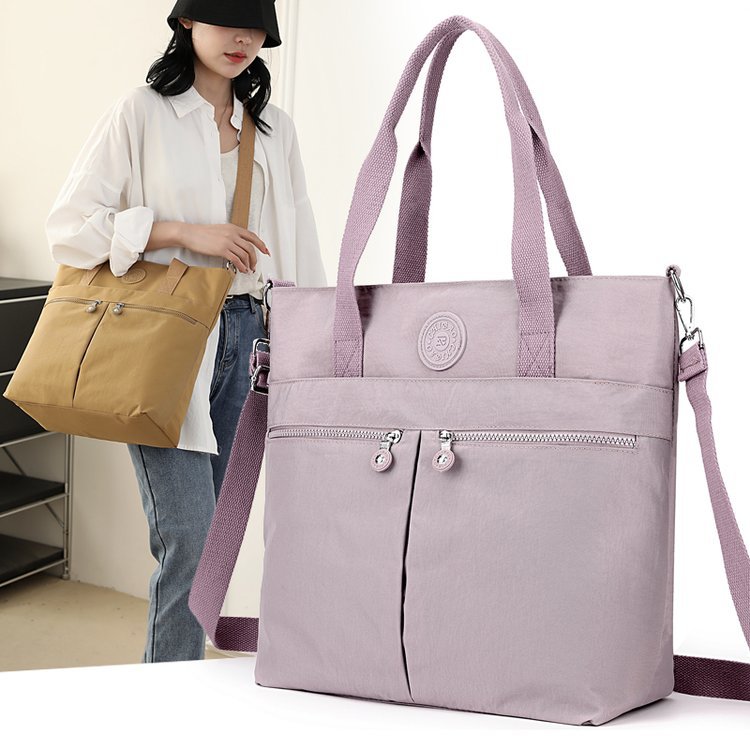 New waterproof nylon cloth bag, large capacity women's shoulder bag, trendy travel handbag, casual crossbody backpack