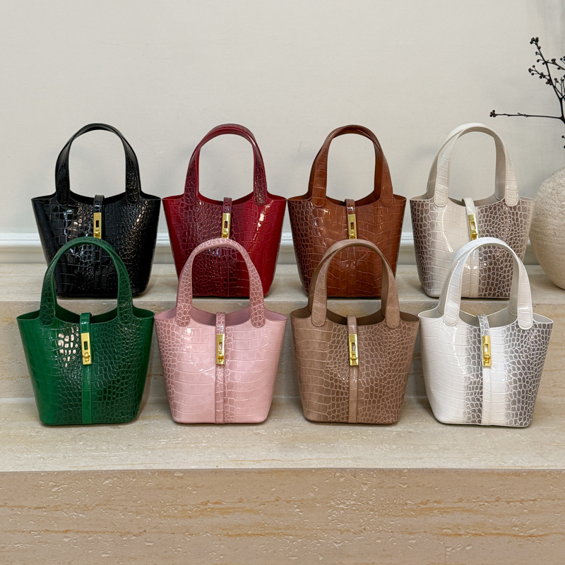 Bags high-end sensory basket bag cross-border bag women's new light luxury versatile handbag foreign trade niche bucket bag