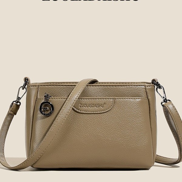 Simple women's bag shoulder bag 2024 new fashion mom small square bag Korean version trendy solid color PU handheld diagonal cross bag Simple women's bag shoulder bag 2024 new fashion mom small square bag Korean version trendy solid color PU handheld diagonal cross bag