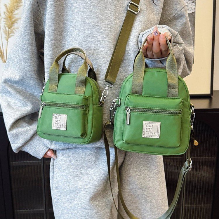 Mini handbag, women's fashionable shoulder bag, versatile texture, Oxford cloth, compact hand-held women's bag, nylon casual crossbody