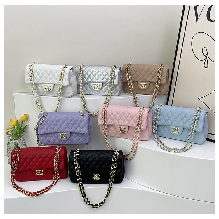 Cross border foreign trade small fragrant style deer skin velvet bag for women 2026 new light luxury single shoulder armpit bag CF crossbody small square bag