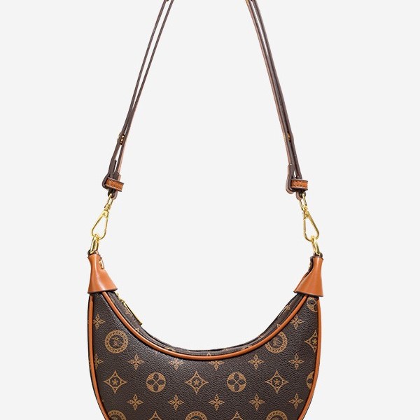 Cross border wholesale crossbody moon bag for women 2025 new old flower French stick bag versatile and stylish single shoulder armpit bag trend