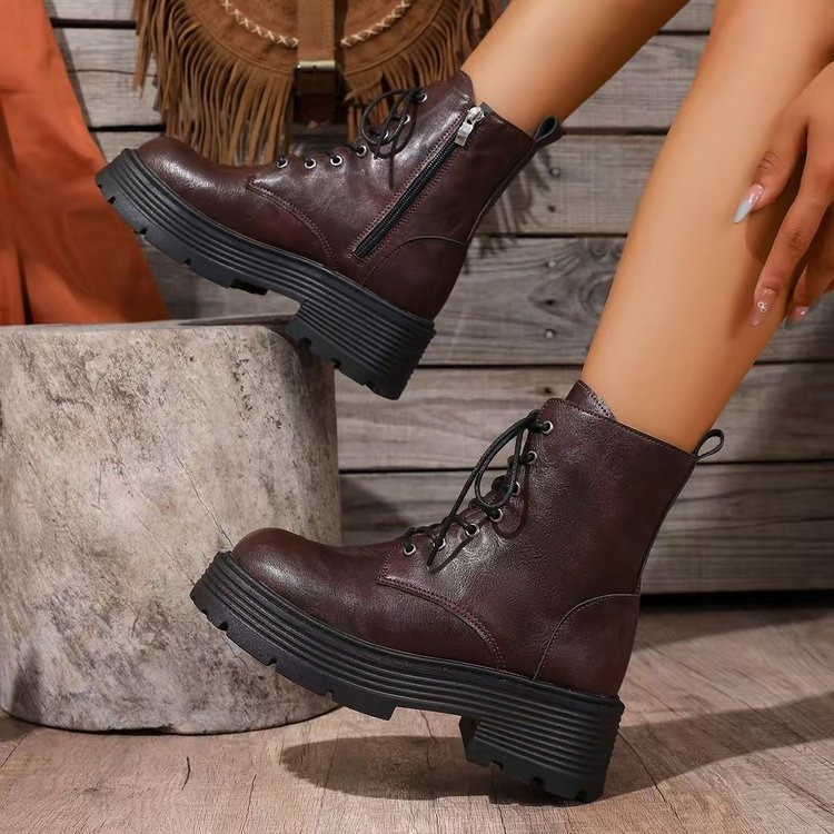 Martin Boots Children's 2026 Autumn/Winter New Thick Bottom Round Head Front Strap Foreign Trade Women's Shoes Cross border European and American Large Sizes