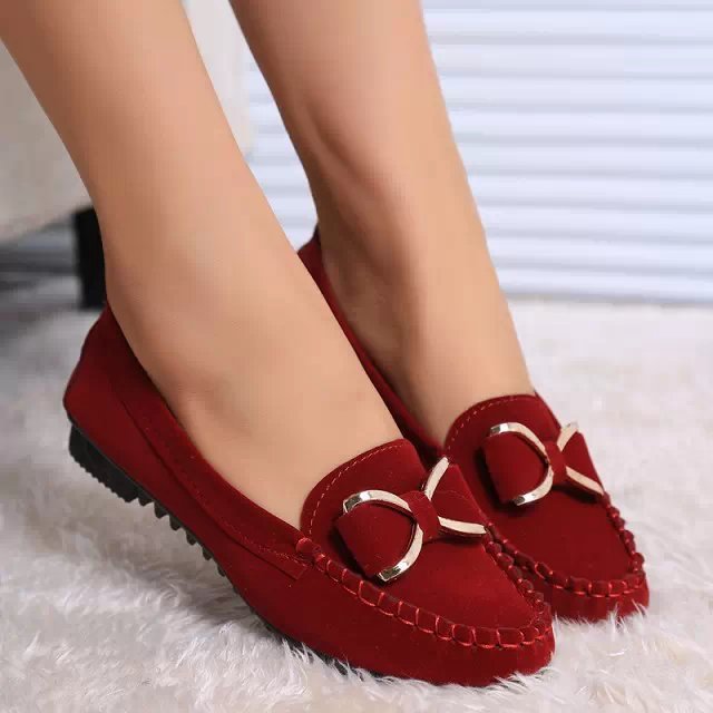 Single shoes female flat shoes Metal decoration overshoes Single shoes female flat shoes Metal decoration overshoes