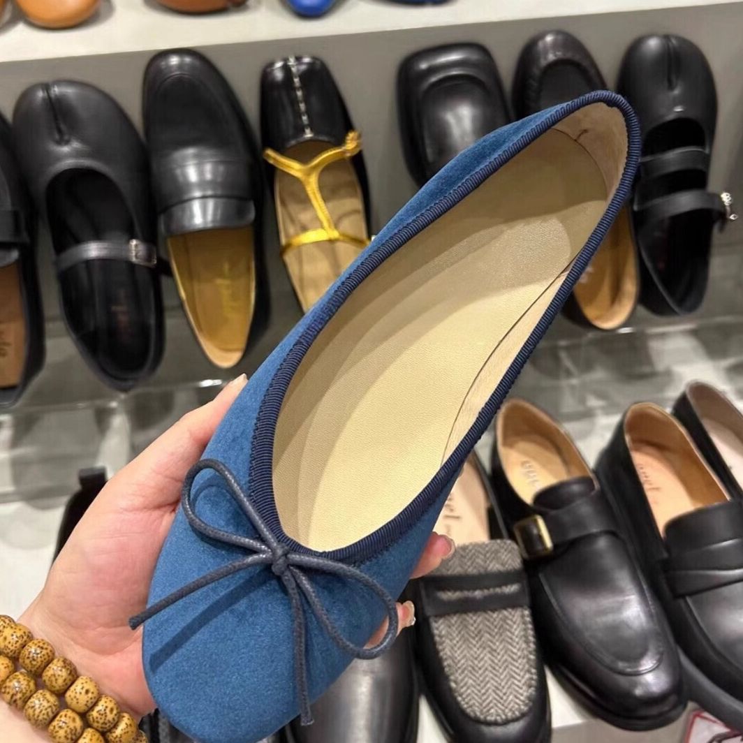 Korean handmade grandma shoes 2025 spring/summer new retro Mary Jane simple single shoes versatile velvet ballet shoes