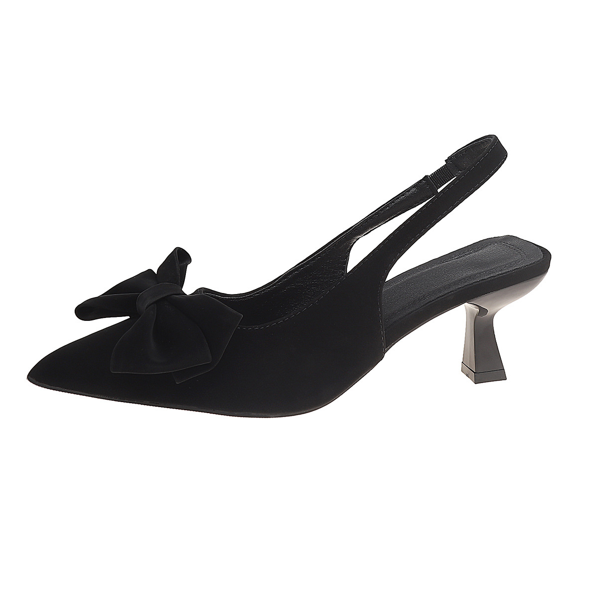 Baotou pointed European and American large size slim heel foreign trade women's shoes cross-border 2026 summer new butterfly bow Baotou sandals for women Baotou pointed European and American large size slim heel foreign trade women's shoes cross-border 2026 summer new butterfly bow Baotou sandals for women