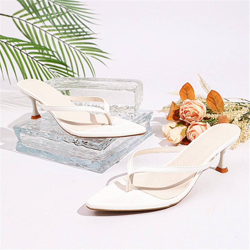 High heels, thin heels, pointed toes, clip on feet. Women's shoes for European and American foreign trade in the summer of 2026, plus size, wearing flip flops for women High heels, thin heels, pointed toes, clip on feet. Women's shoes for European and American foreign trade in the summer of 2026, plus size, wearing flip flops for women