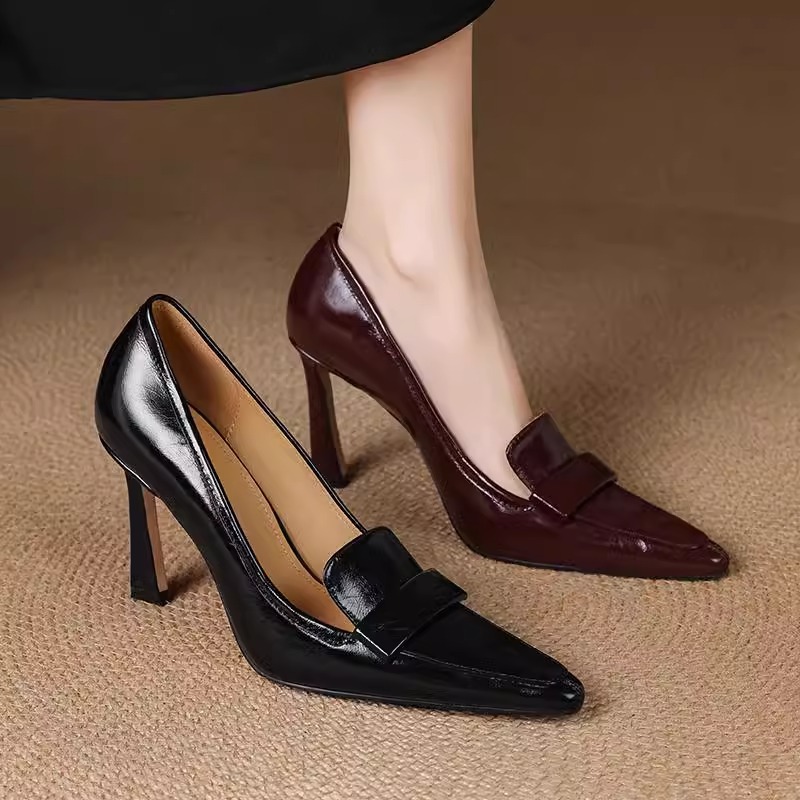French style high-heeled shoes for women in the spring and autumn of 2026, new pointed and slim heels, fashionable and versatile single shoes for women, not tiring for feet French style high-heeled shoes for women in the spring and autumn of 2026, new pointed and slim heels, fashionable and versatile single shoes for women, not tiring for feet